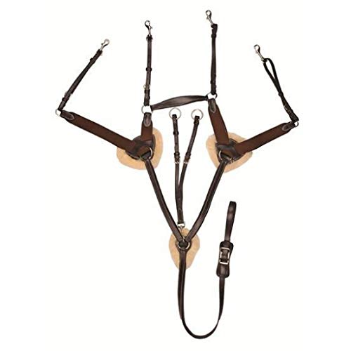 HKM SPORTS EQUIPMENT Vorderzeug mit Martingal, unterlegt mit Lammfell, braun, Pony Vorderzeug-4154 S von HKM