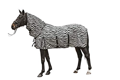 HKM 550689 Fliegendecke mit Halsteil Zebra mit Bauchlatz, XL von HKM