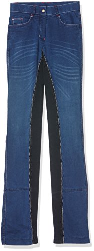 HKM 3087 Reithose Summer Denim, Mädchen Damen, Alos Vollbesatz, 128-46 72-84 , Blau (Jeansblau/Dunkelblau), 128 von HKM