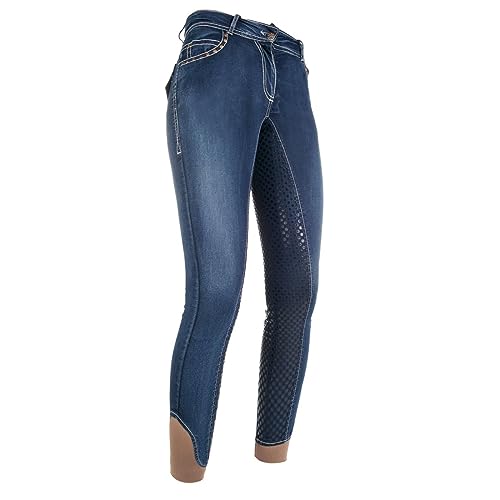 HKM Erwachsene Reithose -Pasadena-Summer Denim Silikon-Vollbesatz6100 jeansblau42 Hose, 6100 jeansblau, 42 von HKM