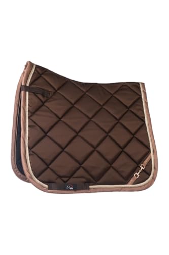 HKM Golden Gate Bit Schabracke, Dunkelbraun, Dressur Größe 746521000145_Dark Brown_One Size von HKM