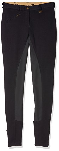 HKM Kinder Reithose -Basic Belmtex Grip- 3/4 Besatz-damen Hose, Dunkelblau/Dunkelblau, 48 EU von HKM