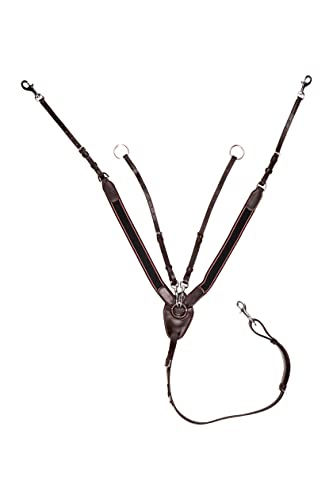 HKM SPORTS EQUIPMENT Martingal und breitem Gummi, braun, Pony Vorderzeug-6845 One Size von HKM