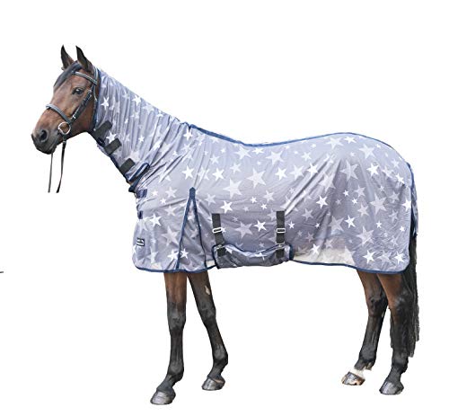 HKM Stars Combo Fliegendecke grau/weiß rückenlänge 135 cm HKM Stars Combo Fliegendecke grau/weiß rückenlänge 135 cm von HKM