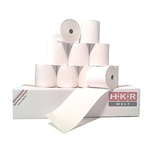 50 Kassenrollen/Bonrollen Normalpapier 76 x 80 x 12mm Additionsrollen holzfrei - zertifizierte HKR-Welt-Rollen von HKR-Welt