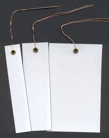 Drahtanhänger papierbeschichtet (250 Anhänger mit Kupferdraht) 30 x 100 mm von HKR-Welt