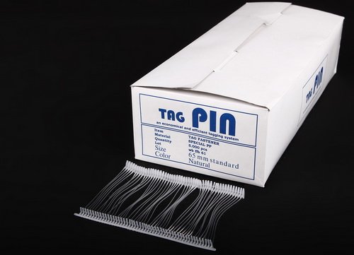 Heftfäden Standard TagPin transparent 65mm - 100.000 Kunststofffäden von HKR-Welt