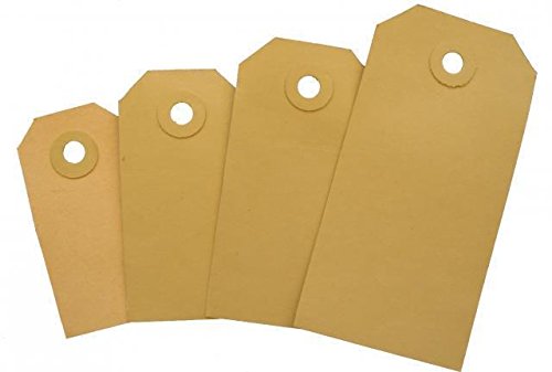 Manila-Etiketten einzeln 50 x 100mm - 1.000 Manila-Anhänger aus 230 g/m² Karton Manila-Etiketten einzeln 50 x 100mm - 1.000 Manila-Anhänger aus 230 g/m² Karton von HKR-Welt