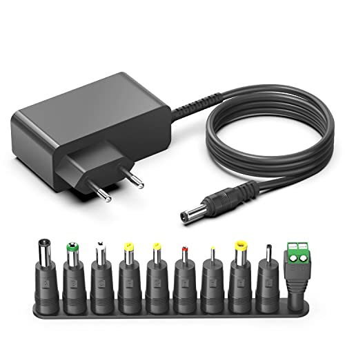 HKY 12V 2,5A Universal AC Adapter Netzteil für blonbar Nachttischlampe Wake Up Licht Wecker AJ300 Ladegerät für Dekala Lichtwecker Tageslichtwecker von HKY