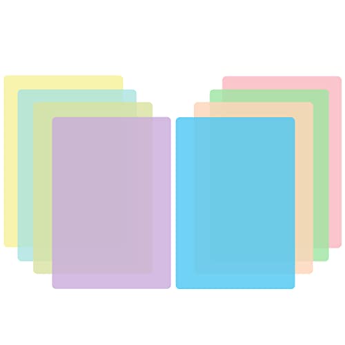 HKzzy 8 Stück A4 Farbig lesebändchen Legasthenie Hilfsmittel Bunt Lesen Markieren Streifen farbige Legasthenie Overlay Tracking Lineale für Studenten Kinder visuellen Stress zu Reduzieren (A4) von HKzzy