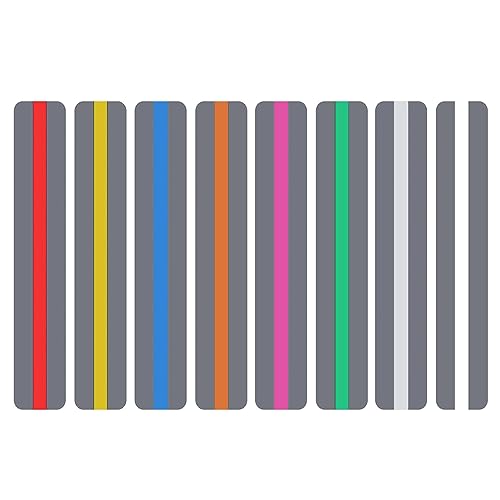 8 Stück Geführte Lesestreifen, Legasthenie Streifen Markierungsstreifen Bunt Lesen Markieren farbige Overlay Tracking Lineale für Studenten Kinder visuellen Stress zu Reduzieren (19 x 3.2cm) von HKzzy