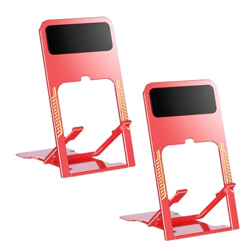 2 x faltbare Handy- und Tablet-Ständer, rutschfest für bequemes Betrachten, 2 Stück 2 x faltbare Handy- und Tablet-Ständer, rutschfest für bequemes Betrachten, 2 Stück von HLBEST