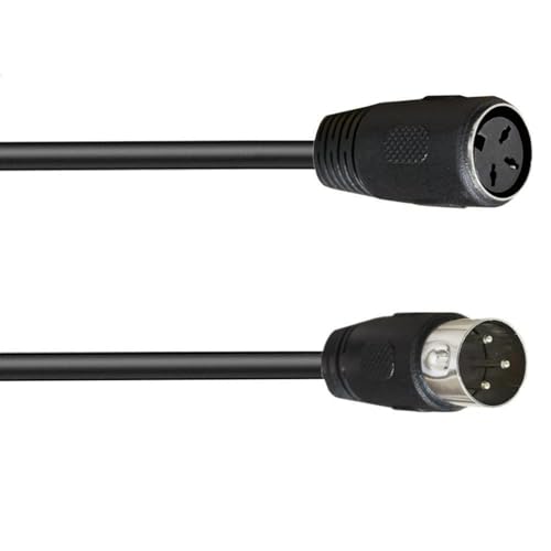 HLBEST DIN 3Pin Männlich Bis Weibliches Stromversorgungskabel Netzkabel Digitales Gerät Anschluss Draht Schwarz 50 cm Bis 500 cm von HLBEST