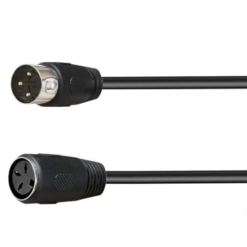HLBEST DIN 3Pin Männlich Bis Weibliches Stromversorgungskabel Netzkabel Digitales Gerät Anschluss Draht Schwarz 50 cm Bis 500 cm von HLBEST