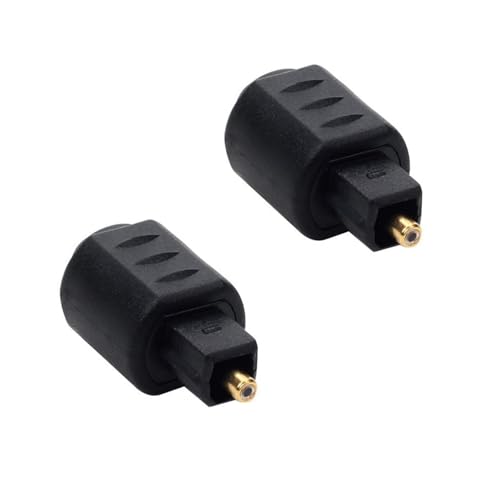 HLBEST Optischer Adapter, 3,5-mm-Stecker auf Toslink-Stecker, verbessert die digitale Übertragung für Verstärker von HLBEST