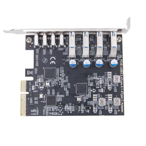 Hochgeschwindigkeits-USB-Karte mit 8 Anschlüssen, PCIE, 8 x 16 x, kompatible USB-3.2-Hubs mit 4 USB- und 4-Typ-C-Anschlüssen für effiziente Leistung Hochgeschwindigkeits-USB-Karte mit 8 Anschlüssen, PCIE, 8 x 16 x, kompatible USB-3.2-Hubs mit 4 USB- und 4-Typ-C-Anschlüssen für effiziente Leistung von HLBEST