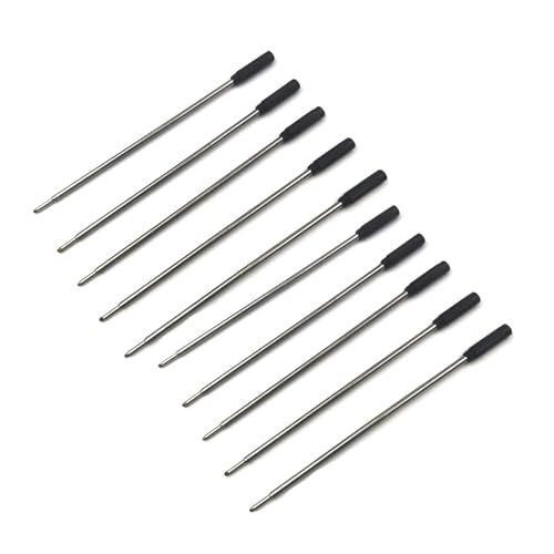 Professionelle Metall-Kugelschreiberminen, 115 mm Länge x 1 mm Spitze, zum Schreiben von Kugelschreibern, 10 Stück Professionelle Metall-Kugelschreiberminen, 115 mm Länge x 1 mm Spitze, zum Schreiben von Kugelschreibern, 10 Stück von HLBEST