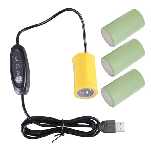 USB 5 V 2 A auf 3 V 4,5 V 6 V LR20 D Batterie-Eliminatoren ersetzen 2–4 Stück 1,5 V LR20 D Batterien, Netzteil für Uhr-Spielzeug von HLBEST