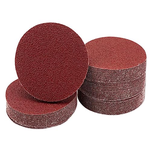 100 Teile/satz 3 Zoll 75MM Sand Blätter Schleifen Disc Haken Und Schleife Schleifpapier 60-1000 Grits for Holz Möbel Handwerk Metall Polieren(80grit) von HLHLH