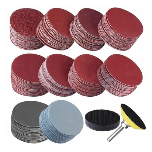 200-teiliges 2-Zoll-50-mm-Schleifscheiben-Set, Schleifpapier-Set mit 80-3000er-Körnung, mit Schaft-Stützteller und Schaumstoff-Pufferpolster 200-teiliges 2-Zoll-50-mm-Schleifscheiben-Set, Schleifpapier-Set mit 80-3000er-Körnung, mit Schaft-Stützteller und Schaumstoff-Pufferpolster von HLHLH