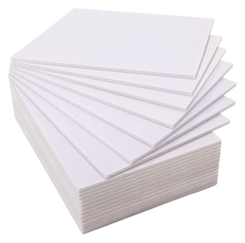20er-Packung Schaumstoffplatten im Format A4 (300 x 217 mm), 5 mm dicke Polystyrolschaumplatten for Modellbau, Aufziehen von Fotos, Präsentationen, Kunst- und Handwerksprojekte von HLHLH