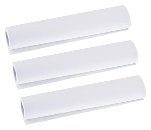 3 Stück 35 cm x 100 cm EVA-Schaumstoffplatten auf Rolle, 1 mm Dicke, EVA-Bastelplatten for DIY-Modellbau, handgefertigtes Material, Weiß/Schwarz(White) von HLHLH