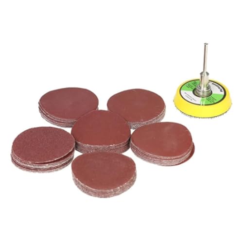 60-teiliges Schleifpapier-Set, 50 mm, 2 Zoll, Klett-Schleifpapier, Körnung 100, 240, 600, 800, 1000, 2000, Schleifscheibe, Schleifpad, Poliermaschine 60-teiliges Schleifpapier-Set, 50 mm, 2 Zoll, Klett-Schleifpapier, Körnung 100, 240, 600, 800, 1000, 2000, Schleifscheibe, Schleifpad, Poliermaschine von HLHLH