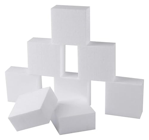 8er-Pack Polystyrolschaumplatten, Schaumstoffblöcke, 4 x 4 x 2 Zoll, quadratisches Basteln for Kunstskulpturen, Blumenarrangements, Skulpturen, Modellieren, Schule und Heimwerken 8er-Pack Polystyrolschaumplatten, Schaumstoffblöcke, 4 x 4 x 2 Zoll, quadratisches Basteln for Kunstskulpturen, Blumenarrangements, Skulpturen, Modellieren, Schule und Heimwerken von HLHLH