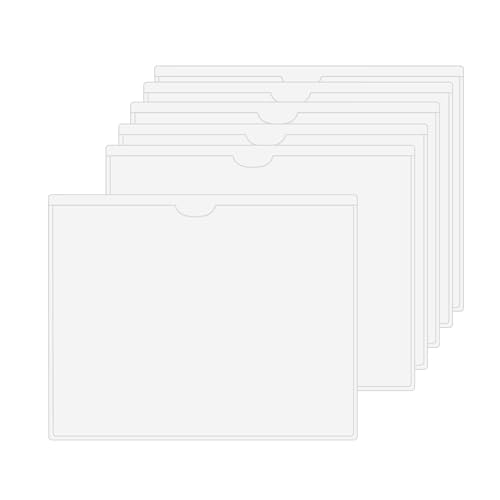 HLIWS A4 Horizontaler Selbstklebend Visitenkarten Taschen - 6 Stück Etikettenhalter Selbstklebend, Transparent Scheckkartenhülle, zum Schutz Ihrer Karten oder Fotos(Innenformat:21 * 29.7cm) von HLIWS
