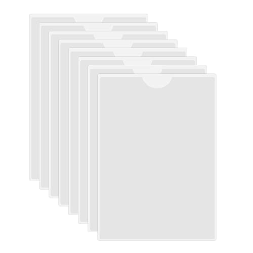 HLIWS Selbstklebetasche,8 Stück Transparent Kartenhülle,Etikettenhalter Selbstklebend,zum Schutz Ihrer Karten oder Fotos(Innere Größe:14.8 * 21cm) von HLIWS