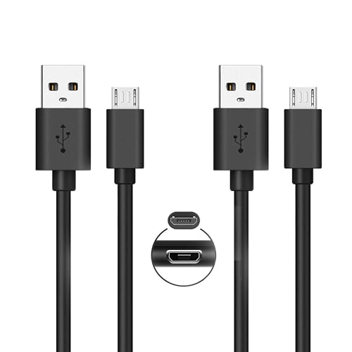 2 PACK 6FT/1.8M PS4 Controller Charger Cord, Micro USB Charging Cable for Xbox One S/X Slim Elite Controller, Playstation 4 Games, Dualshock 4 Controller Data Sync Cord Wire - Black 2 PACK 6FT/1.8M PS4 Controller Charger Cord, Micro USB Charging Cable for Xbox One S/X Slim Elite Controller, Playstation 4 Games, Dualshock 4 Controller Data Sync Cord Wire - Black von HLLYLL