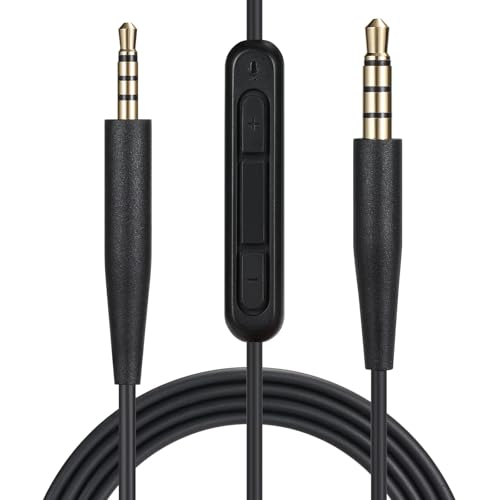 3.5mm - 2.5mm Aux Cable Cord, Bose Headphone Cable Replacement Kompatibel mit Bose 700 Quietcomfort QC25 QC35 QC35II QC45 JBL Tune 760NC LIVE 650BTNC 660NC mit Mikrofon und Lautstärkeregler von HLLYLL