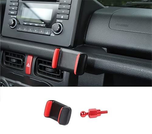 HLMNAKE Handyhalterung Auto für Suzuki Jimny JB64 JB74 2019-2024, Aluminium und ABS, 360° Drehbar, für 4-7 Zoll Handys iPhone, Galaxy, Mate usw. (Stil 1) von HLMNAKE