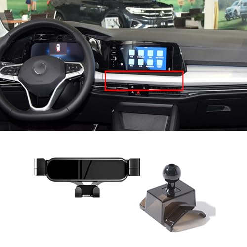 HLMNAKE Handyhalterung Auto für VW Golf 8 2020-2022, passend für alle 4-7 Zoll Handys Mobile Phone Holder, Auto 360 Grad Drehung Dashboard Handy KFZ Halterungen von HLMNAKE