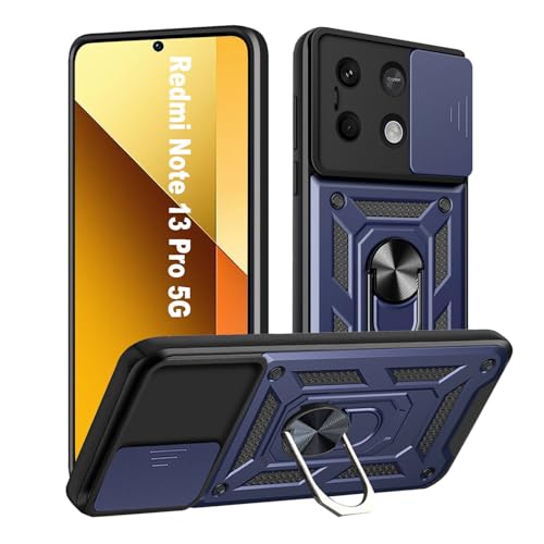 HLVEXH Hülle kompatibel mit Xiaomi Redmi Note 13 Pro 5G / Poco X6 5G mit Kameraschutz, Militär Standard Cover Case, Handyhülle mit 360 Grad Ring Ständer Standfunktion Handy Hüllen Blau HLVEXH Hülle kompatibel mit Xiaomi Redmi Note 13 Pro 5G / Poco X6 5G mit Kameraschutz, Militär Standard Cover Case, Handyhülle mit 360 Grad Ring Ständer Standfunktion Handy Hüllen Blau von HLVEXH