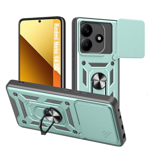 HLVEXH Hülle kompatibel mit Xiaomi Redmi Note 14 5G 6.67" mit Kameraschutz, Militär Standard Cover Case Standfunktion Handy Hüllen Grün HLVEXH Hülle kompatibel mit Xiaomi Redmi Note 14 5G 6.67" mit Kameraschutz, Militär Standard Cover Case Standfunktion Handy Hüllen Grün von HLVEXH