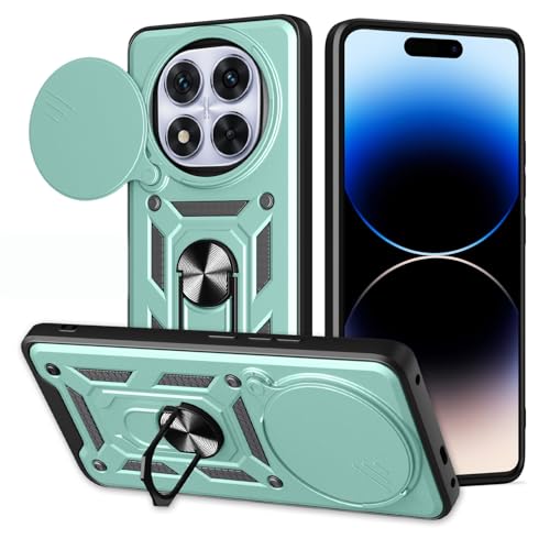 HLVEXH Hülle kompatibel mit Xiaomi Redmi Note 14 Pro 5G / Poco X7 5G 6.67" mit Kameraschutz, Militär Standard Cover Case, Handyhülle mit 360 Grad Ring Ständer Standfunktion Handy Hüllen Grün HLVEXH Hülle kompatibel mit Xiaomi Redmi Note 14 Pro 5G / Poco X7 5G 6.67" mit Kameraschutz, Militär Standard Cover Case, Handyhülle mit 360 Grad Ring Ständer Standfunktion Handy Hüllen Grün von HLVEXH