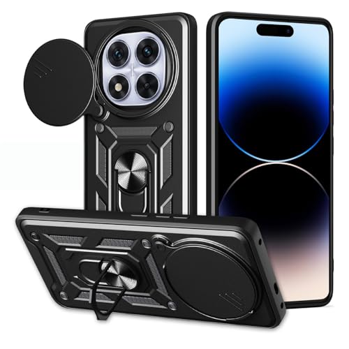 HLVEXH Hülle kompatibel mit Xiaomi Redmi Note 14 Pro 5G / Poco X7 5G 6.67" mit Kameraschutz, Militär Standard Cover Case, Handyhülle mit 360 Grad Ring Ständer Standfunktion Handy Hüllen Schwarz HLVEXH Hülle kompatibel mit Xiaomi Redmi Note 14 Pro 5G / Poco X7 5G 6.67" mit Kameraschutz, Militär Standard Cover Case, Handyhülle mit 360 Grad Ring Ständer Standfunktion Handy Hüllen Schwarz von HLVEXH