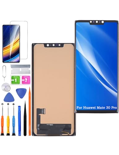Ersatz Display für Huawei Mate 30 Pro LCD Bildschirm TFT, LIO-L09 LIO-L29 Display Bildschirm Touch Digitizer Assembly Reparaturteile Kit(Ohne Fingerabdruck, Not Curved Screen) von HLYGZX