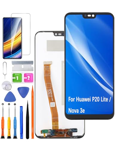 Ersatz Display für Huawei P20 Lite LCD Bildschirm, für Huawei Nova 3e Display Bildschirm Touch Digitizer Assembly Reparaturteile Kit von HLYGZX