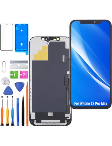 HLYGZX Display für iPhone 12 Pro Max LCD Bildschirm Ersatz FHD Touchscreen 3D Touch Face ID Digitizer Rahmen Montage,Waterproof Adhesive,Reparaturkits NEU HLYGZX Display für iPhone 12 Pro Max LCD Bildschirm Ersatz FHD Touchscreen 3D Touch Face ID Digitizer Rahmen Montage,Waterproof Adhesive,Reparaturkits NEU von HLYGZX