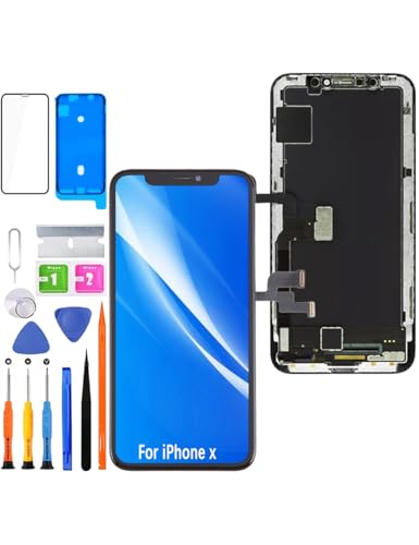 HLYGZX Display für iPhone X LCD Bildschirm Ersatz FHD Touchscreen 3D Touch Face ID Digitizer Rahmen Montage，Waterproof Adhesive，Reparaturkits NEU von HLYGZX