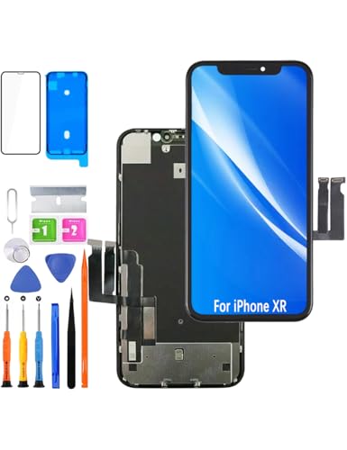 HLYGZX Display für iPhone Xr LCD Bildschirm Ersatz FHD Touchscreen 3D Touch Face ID Digitizer Rahmen Montage，Waterproof Adhesive，Reparaturkits NEU von HLYGZX