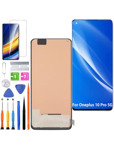 HLYGZX Ersatz Display für Oneplus 10 Pro 5G LCD Bildschirm TFT, NE2210 NE2211 NE2213 Display Bildschirm Touch Digitizer Assembly Reparaturteile Kit(Ohne Fingerabdruck,Not Curved Screen) von HLYGZX