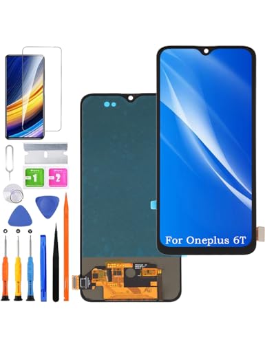 HLYGZX Ersatz Display für Oneplus 6T LCD Bildschirm TFT, A6010 A6013 Display Bildschirm Touch Digitizer Assembly Reparaturteile Kit(Ohne Fingerabdruck) von HLYGZX