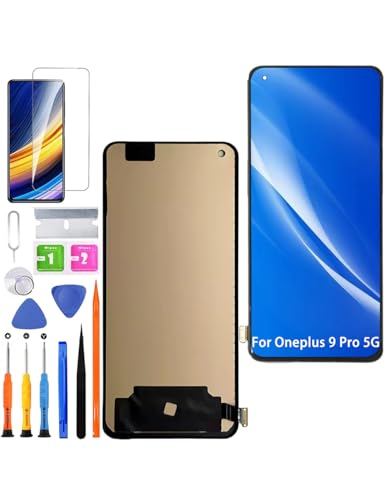 HLYGZX Ersatz Display für Oneplus 9 Pro 5G LCD Bildschirm TFT, LE2121 LE2125 LE2123 Display Bildschirm Touch Digitizer Assembly Reparaturteile Kit(Ohne Fingerabdruck,Not Curved Screen) von HLYGZX