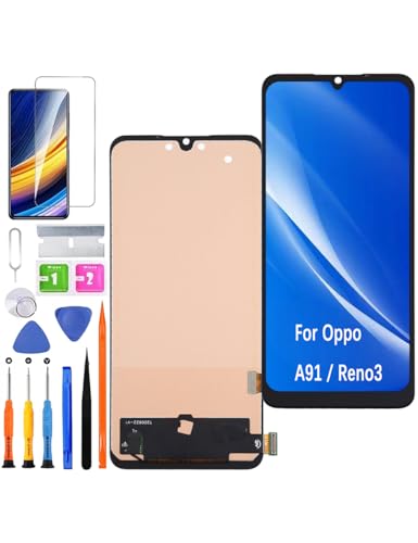 HLYGZX Ersatz Display für Oppo A91 / Reno 3 LCD Bildschirm TFT, für Oppo Reno3 Display Bildschirm Touch Digitizer Assembly Reparaturteile Kit(Ohne Fingerabdruck) von HLYGZX