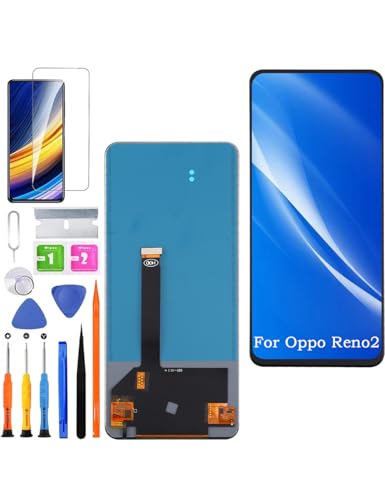 HLYGZX Ersatz Display für Oppo Reno2 LCD Bildschirm TFT, für Oppo Reno 2 CPH1907 Display Bildschirm Touch Digitizer Assembly Reparaturteile Kit(Ohne Fingerabdruck) von HLYGZX