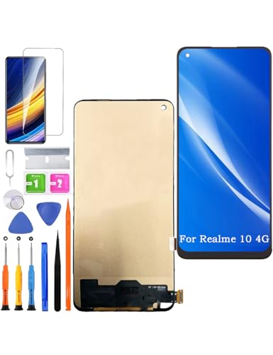 HLYGZX Ersatz Display für Realme 10 4G LCD Bildschirm TFT, RMX3630 Display Bildschirm Touch Digitizer Assembly Reparaturteile Kit(Ohne Fingerabdruck) von HLYGZX