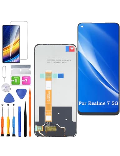 HLYGZX Ersatz Display für Realme 7 5G LCD Bildschirm, RMX2111 Display Bildschirm Touch Digitizer Assembly Reparaturteile Kit von HLYGZX